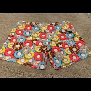 GRRRL donut print workout shorts large
